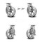 Service Caster 8 Inch V Groove Semi Steel Caster Set with Roller Bearings 2 Swivel Lock 2 Brake SCC-30CS820-VGR-BSL-2-TLB-2 - alternate 1